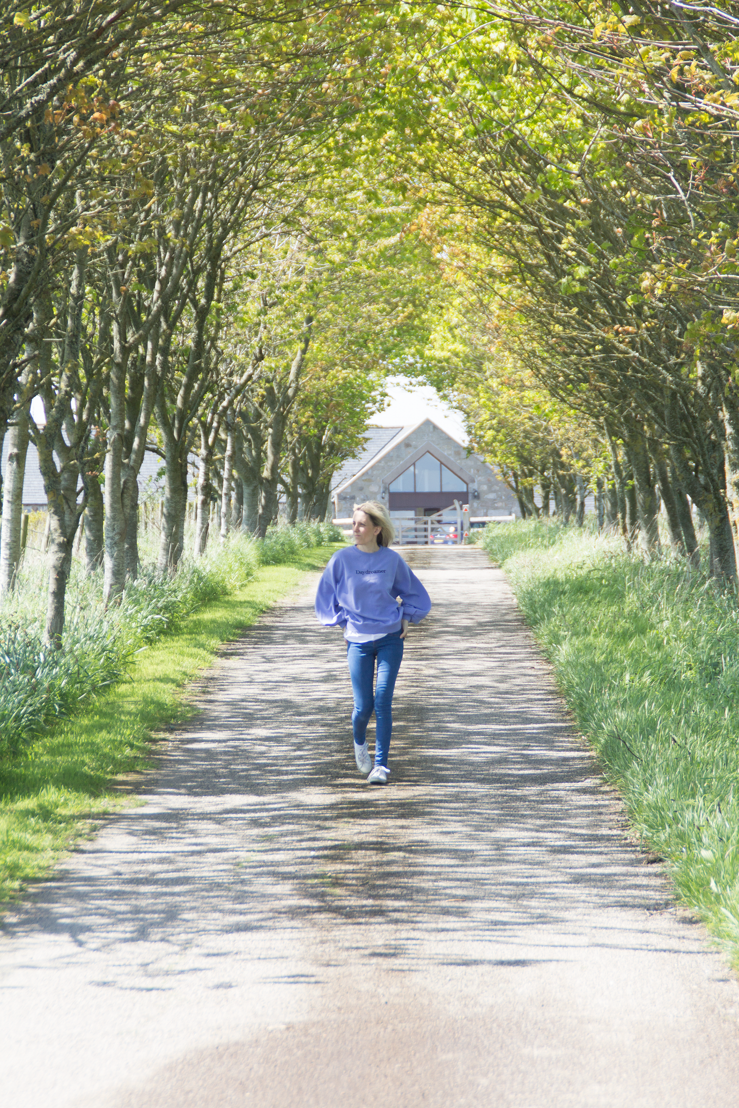 Art Licensing Artist Annie Grant walking in Countryside