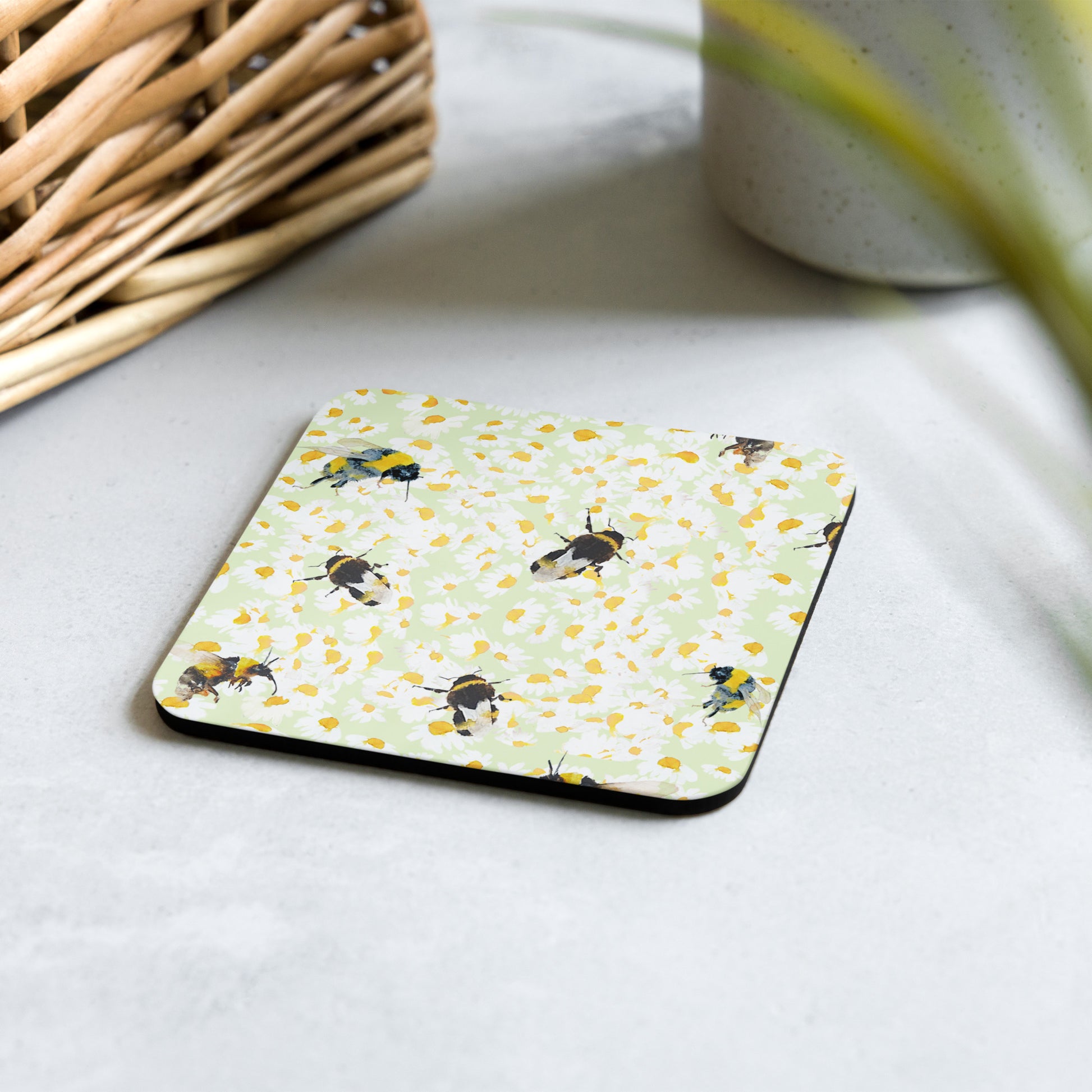 Annie Grant Bee and Daisies Coaster