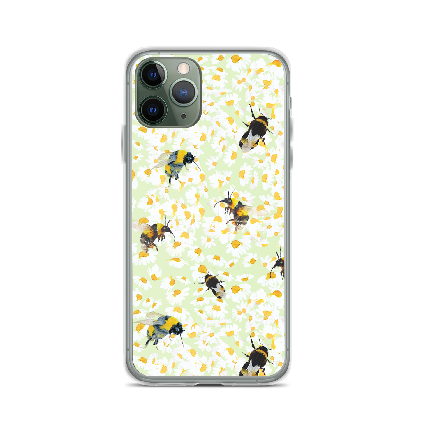 Bee and Daisy Design Mobile Phone by Annie Grant Artist