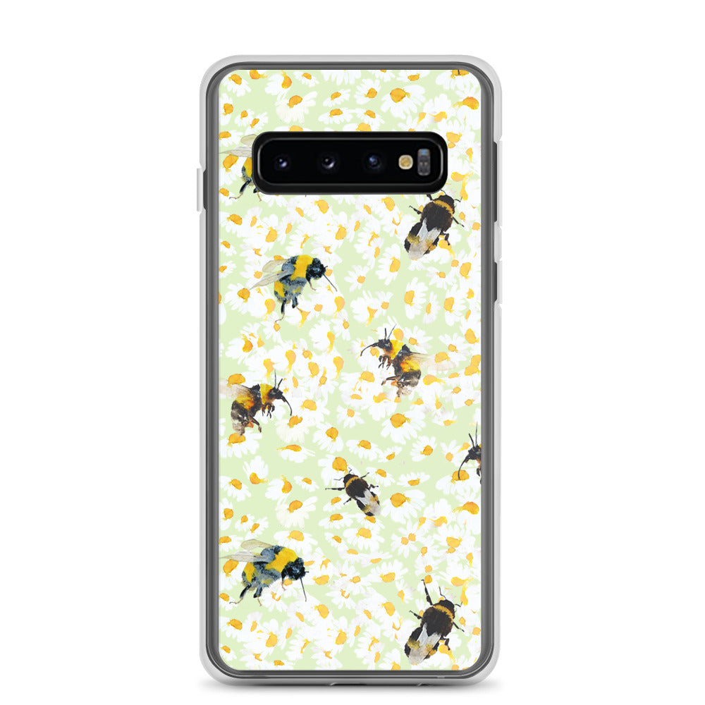 Beautiful Design Bee and Daisies Samsung Case by Artist Annie Grant
