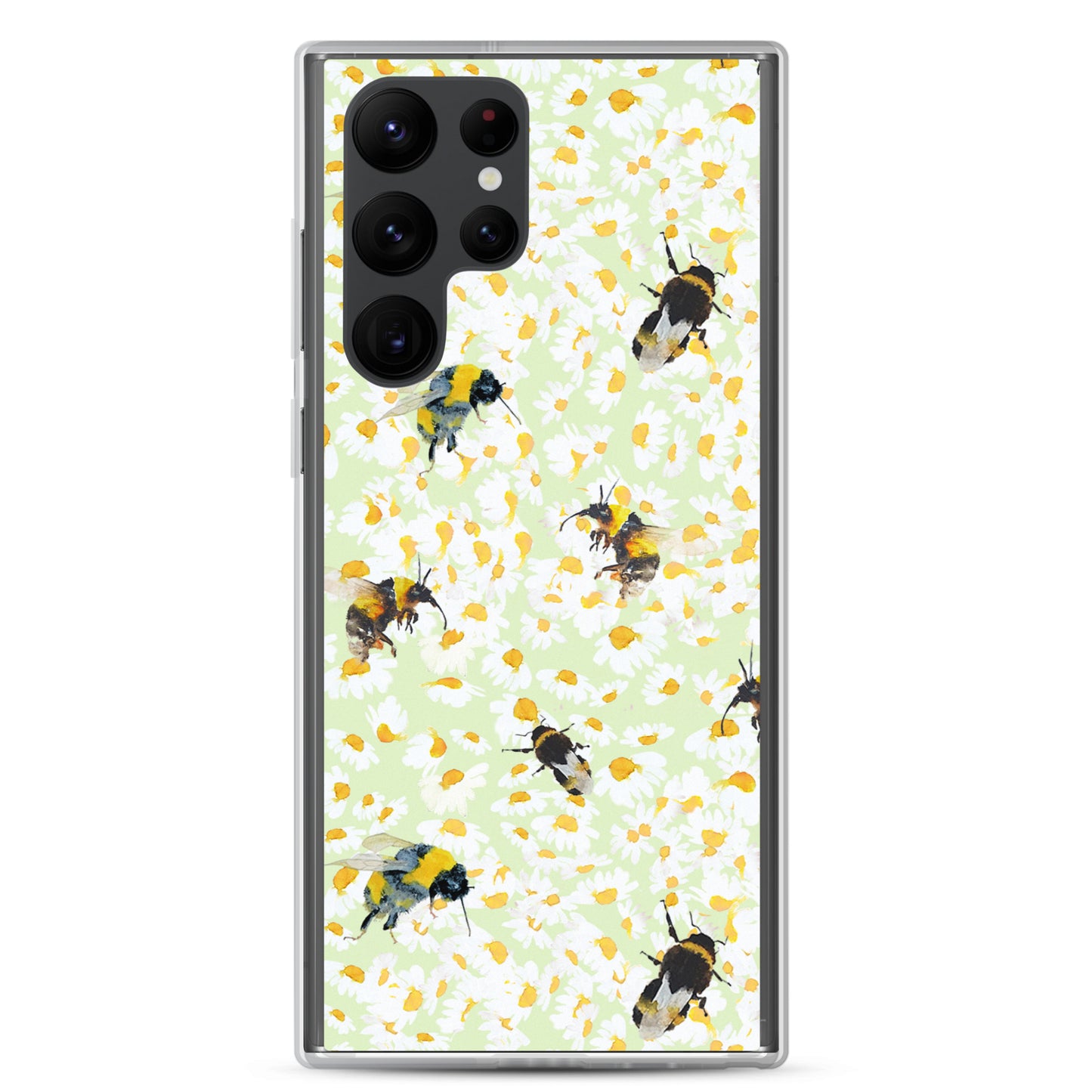 Design Bee and Daisies Samsung Case by Artist Annie Grant