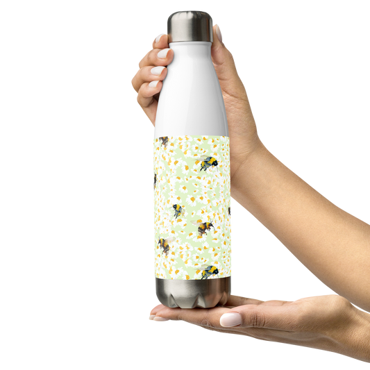 Design Bee and Daisies Bottle by Artist Annie Grant